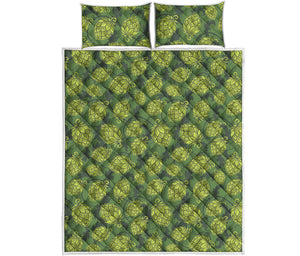 Cartoon Hop Cone Pattern Print Quilt Bed Set