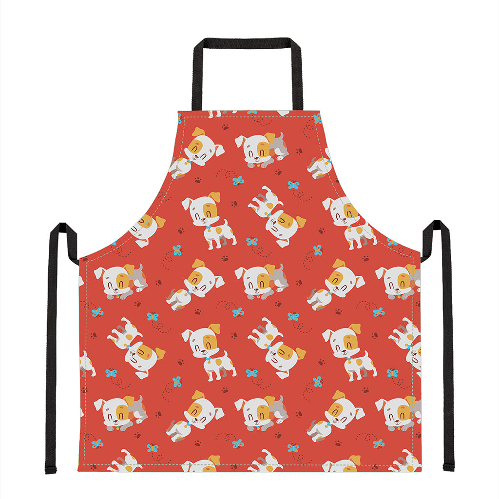 Cartoon Jack Russell Terrier Print Apron