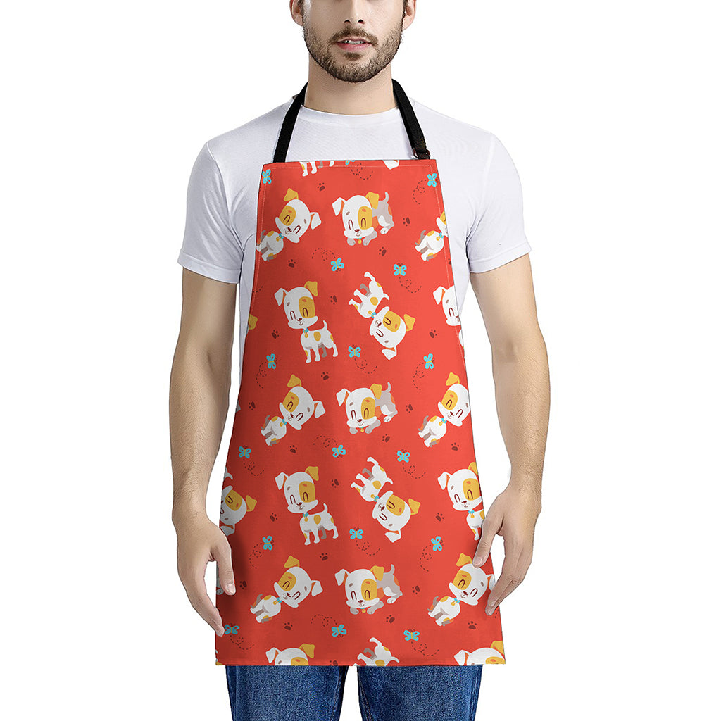 Cartoon Jack Russell Terrier Print Apron