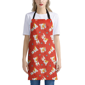 Cartoon Jack Russell Terrier Print Apron