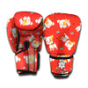 Cartoon Jack Russell Terrier Print Boxing Gloves