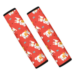 Cartoon Jack Russell Terrier Print Car Seat Belt Covers