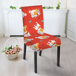 Cartoon Jack Russell Terrier Print Dining Chair Slipcover