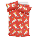 Cartoon Jack Russell Terrier Print Duvet Cover Bedding Set