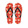 Cartoon Jack Russell Terrier Print Flip Flops