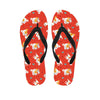 Cartoon Jack Russell Terrier Print Flip Flops