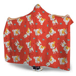 Cartoon Jack Russell Terrier Print Hooded Blanket