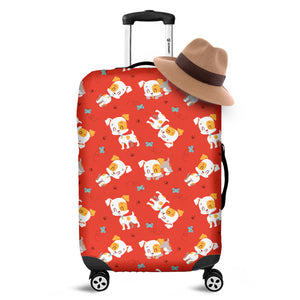 Cartoon Jack Russell Terrier Print Luggage Cover