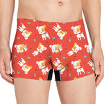 Cartoon Jack Russell Terrier Print Men's Boxer Briefs