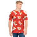 Cartoon Jack Russell Terrier Print Men's T-Shirt