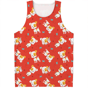 Cartoon Jack Russell Terrier Print Men's Tank Top