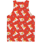 Cartoon Jack Russell Terrier Print Men's Tank Top