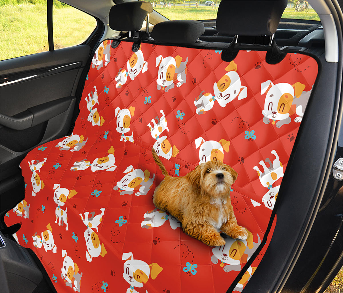 Cartoon Jack Russell Terrier Print Pet Car Back Seat Cover