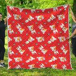Cartoon Jack Russell Terrier Print Quilt
