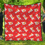 Cartoon Jack Russell Terrier Print Quilt