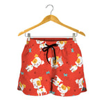 Cartoon Jack Russell Terrier Print Women's Shorts