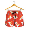 Cartoon Jack Russell Terrier Print Women's Shorts