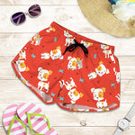 Cartoon Jack Russell Terrier Print Women's Shorts