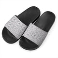 Cartoon Koala Pattern Print Black Slide Sandals