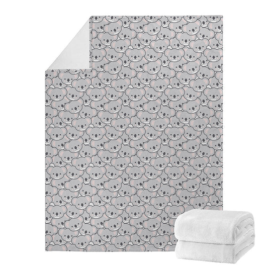 Cartoon Koala Pattern Print Blanket