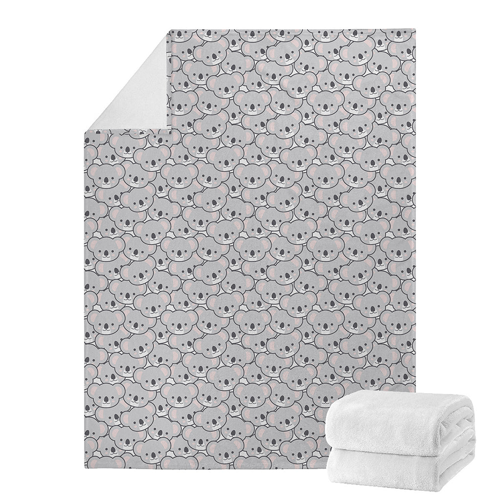 Cartoon Koala Pattern Print Blanket