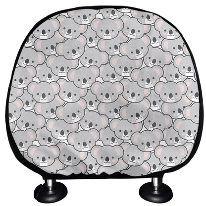 Cartoon Koala Pattern Print Car Headrest Covers