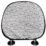 Cartoon Koala Pattern Print Car Headrest Covers