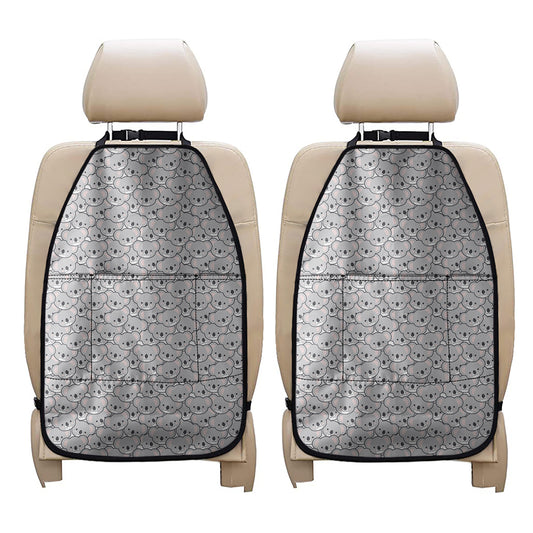 Cartoon Koala Pattern Print Car Seat Organizers