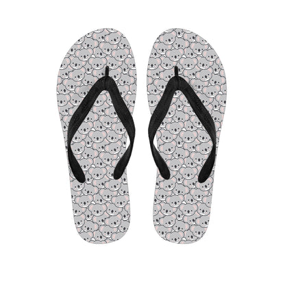 Cartoon Koala Pattern Print Flip Flops