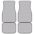 Cartoon Koala Pattern Print Front and Back Car Floor Mats