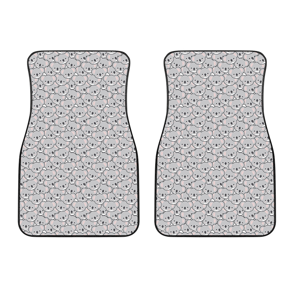 Cartoon Koala Pattern Print Front Car Floor Mats