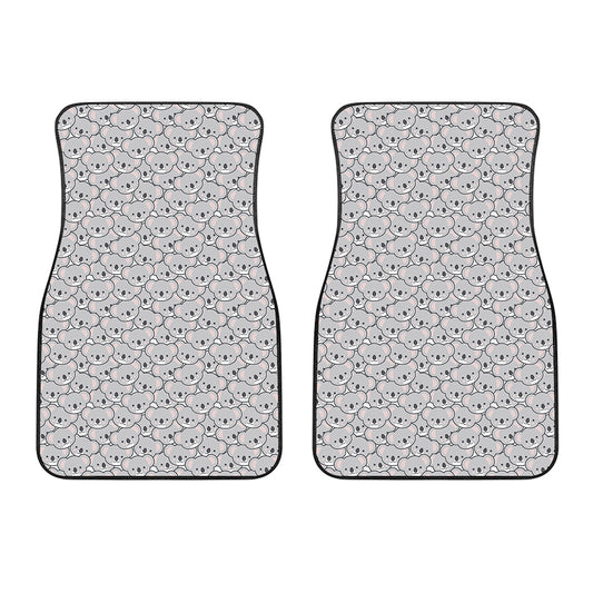 Cartoon Koala Pattern Print Front Car Floor Mats