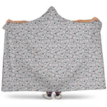 Cartoon Koala Pattern Print Hooded Blanket