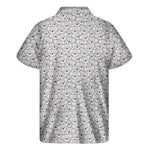 Cartoon Koala Pattern Print Men's Short Sleeve Shirt