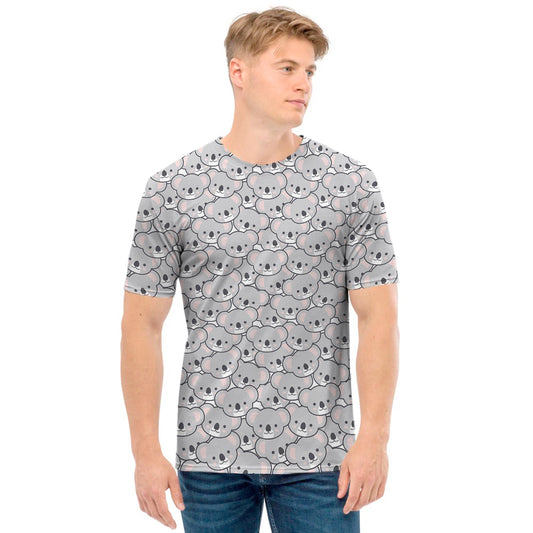 Cartoon Koala Pattern Print Men's T-Shirt