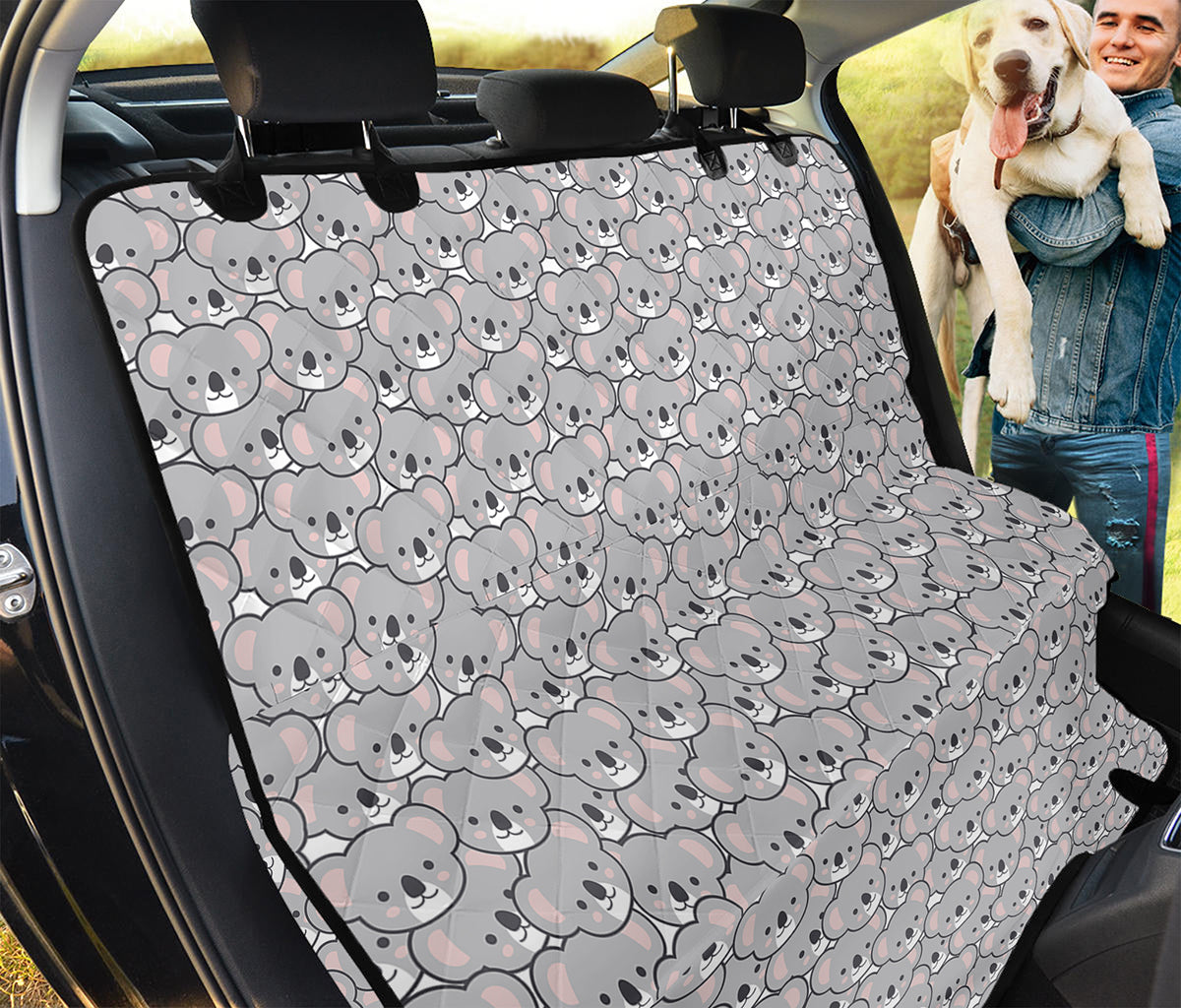 Cartoon Koala Pattern Print Pet Car Back Seat Cover
