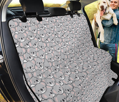 Cartoon Koala Pattern Print Pet Car Back Seat Cover