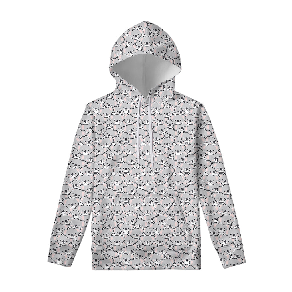 Cartoon Koala Pattern Print Pullover Hoodie