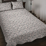 Cartoon Koala Pattern Print Quilt Bed Set
