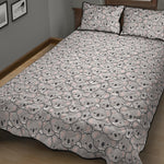Cartoon Koala Pattern Print Quilt Bed Set