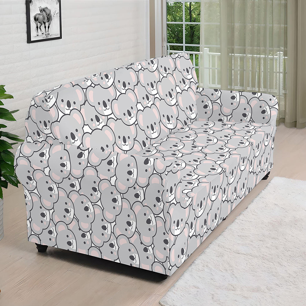 Cartoon Koala Pattern Print Sofa Cover