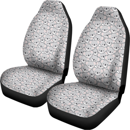 Cartoon Koala Pattern Print Universal Fit Car Seat Covers
