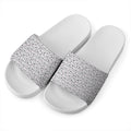 Cartoon Koala Pattern Print White Slide Sandals
