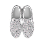 Cartoon Koala Pattern Print White Slip On Shoes