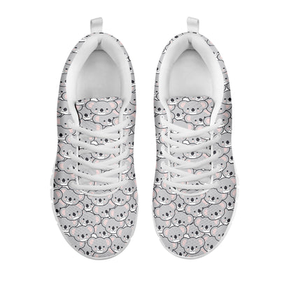 Cartoon Koala Pattern Print White Sneakers