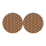 Cartoon Kulan Donkey Pattern Print Car Coasters