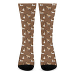 Cartoon Kulan Donkey Pattern Print Crew Socks