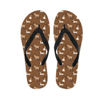 Cartoon Kulan Donkey Pattern Print Flip Flops