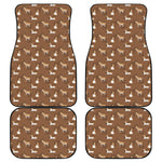 Cartoon Kulan Donkey Pattern Print Front and Back Car Floor Mats