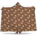 Cartoon Kulan Donkey Pattern Print Hooded Blanket